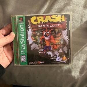 Sony PlayStation Crash Bandicoot Cover Art with Green Spine